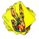 Foam Coasters Set of 4 Cup Coasters for Indoor Outdoor, Tabletop Protection, Anti Slip, Mouse pad Material
