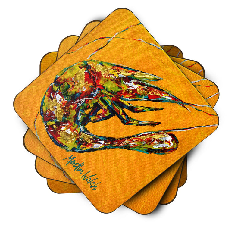 Set of 4 Shrimp Remy Foam Coasters