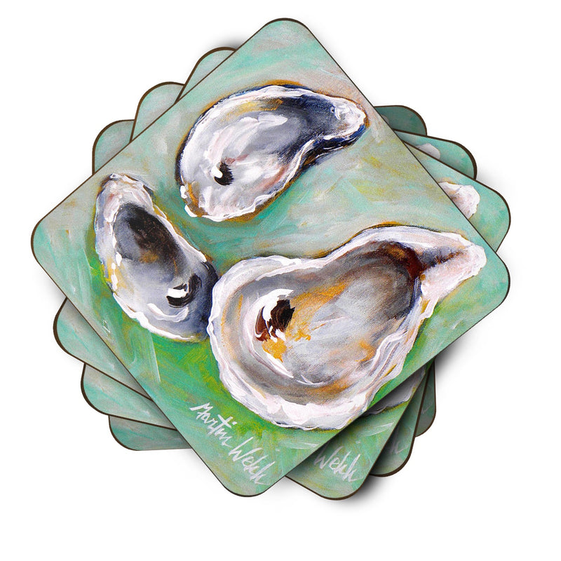 Set of 4 Oyster The Eye of The Oyster Foam Coasters