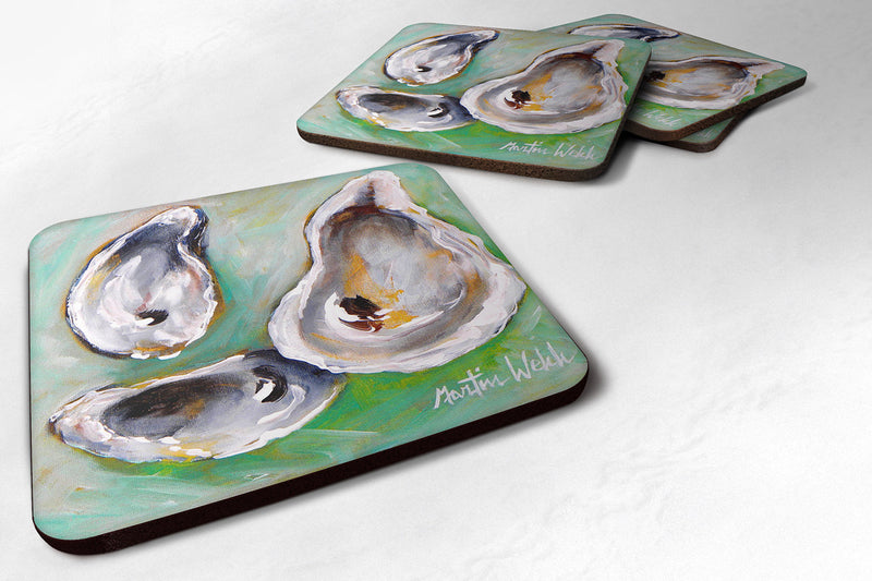 Set of 4 Oyster The Eye of The Oyster Foam Coasters