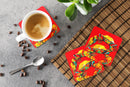 Crab Two Tone Foam Coasters Set of 4 Cup Coasters for Indoor Outdoor, Tabletop Protection, Anti Slip, Mouse pad Material