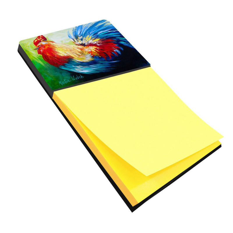 Bird - Rooster Chief Big Feathers Refiillable Sticky Note Holder or Note Dispenser MW1085SN