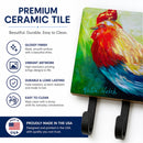 Bird - Rooster Chief Big Feathers Leash or Key Holder Wall Hooks, Coat Rack Wall Mount, for Hanging Keys, Towels, Aprons, Leashes