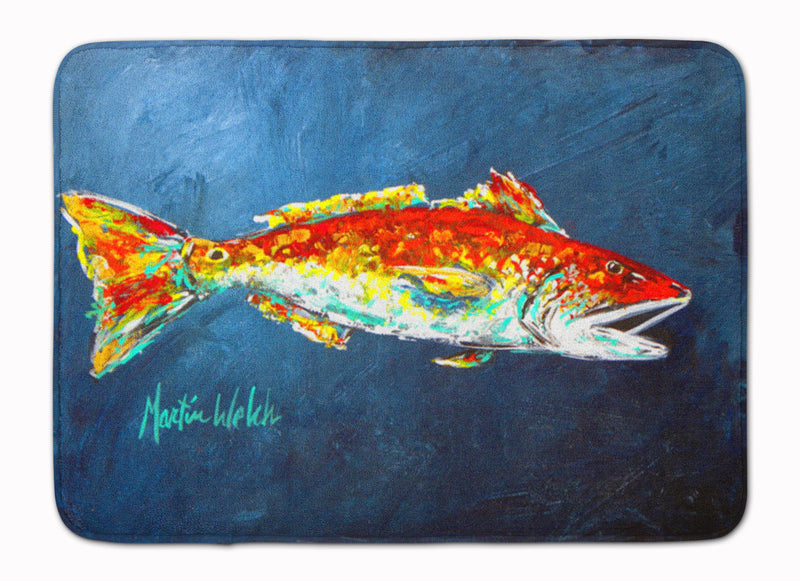 Fish - Red Fish Red for Jarett Machine Washable Memory Foam Mat MW1093RUG