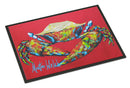 Crab Seafood One Doormat Indoor Outdoor 18H X 27W Front Door Mat Rugs for Entryway, Non Slip Washable