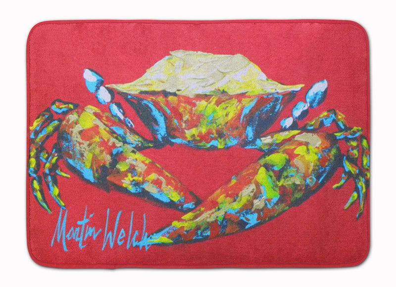 Crab Seafood One Machine Washable Memory Foam Mat MW1096RUG