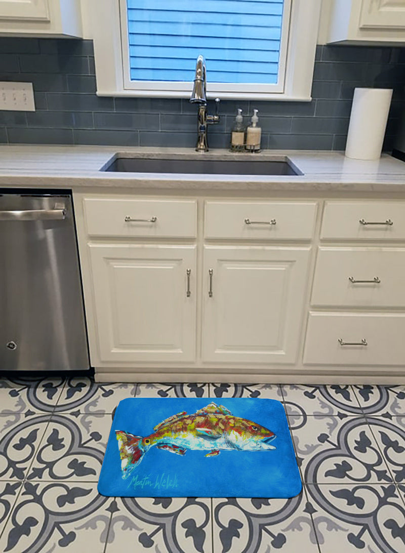 Fish - Red Fish Seafood Two Machine Washable Memory Foam Mat MW1098RUG