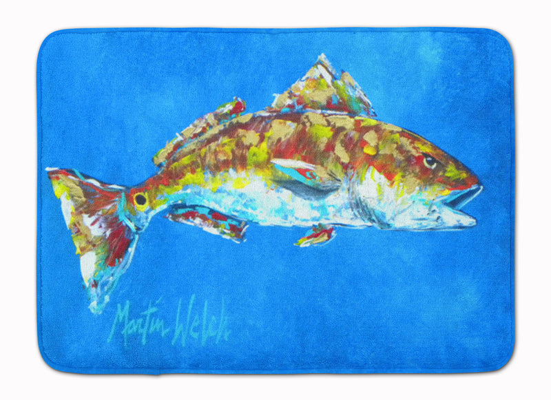 Fish - Red Fish Seafood Two Machine Washable Memory Foam Mat MW1098RUG