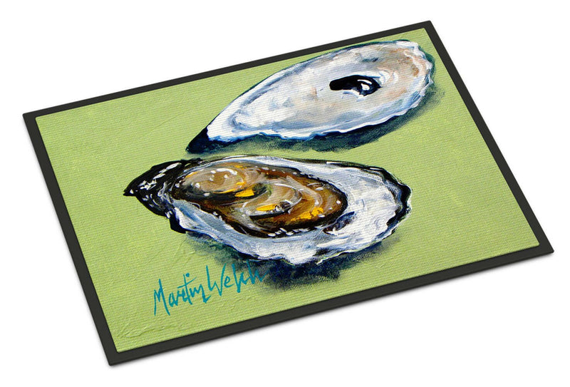 Oysters Two Shells Indoor or Outdoor Mat 18x27 Doormat