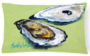 Oysters Two Shells Decorative Throw Pillow 12x16 Indoor Outdoor Accent Cushion, Fabric Cover with Insert for Sofa, Bed, Porch & Living Room