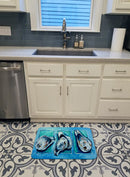 Oysters Oyster + Oyster = Oysters Memory Foam Kitchen Mat Machine Washable Anti-Fatigue Cushion Comfort Bath or Kitchen Rug