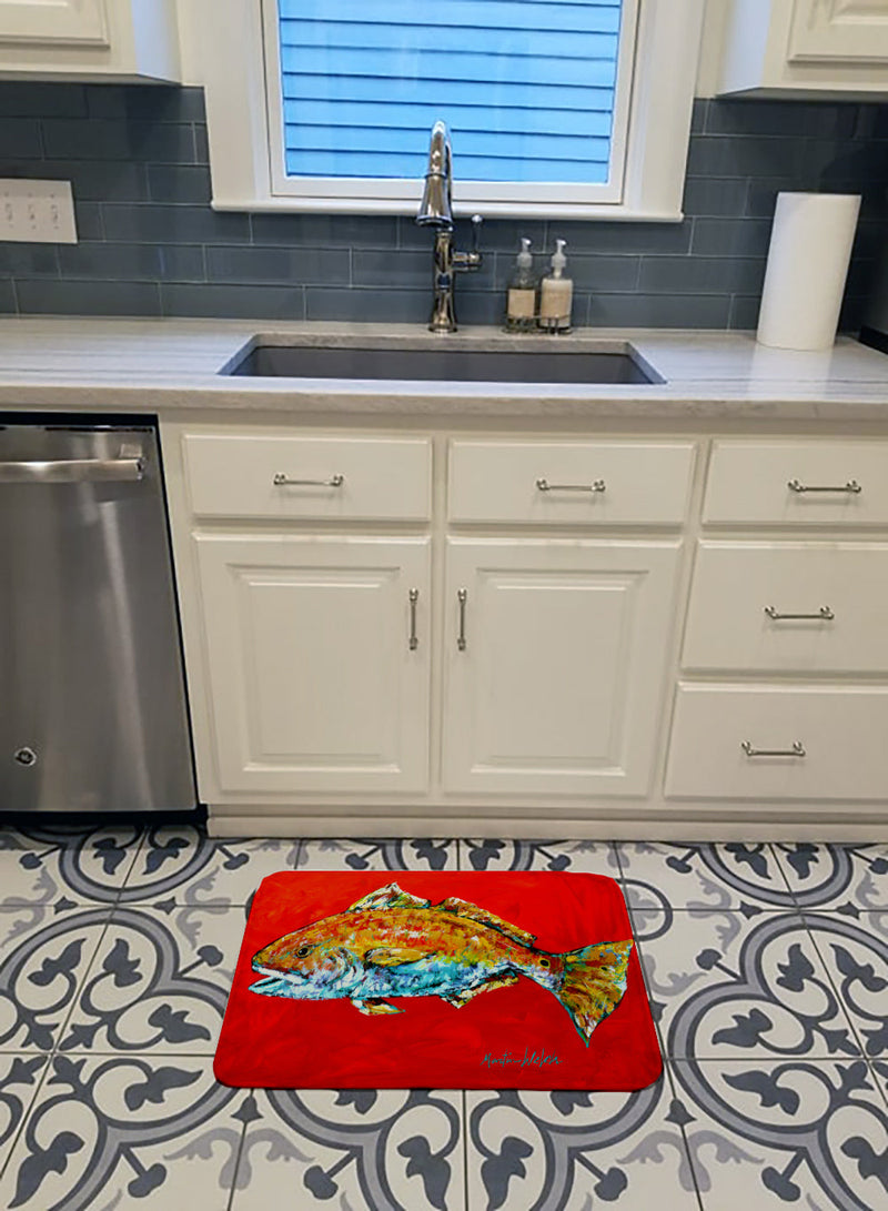 Fish - Red Fish Red Head Machine Washable Memory Foam Mat MW1111RUG