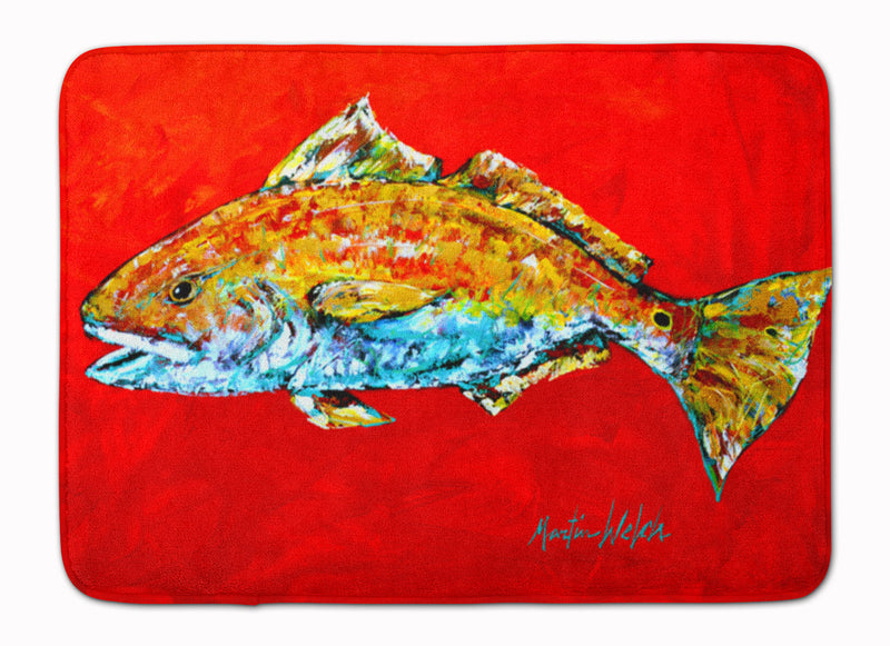 Fish - Red Fish Red Head Machine Washable Memory Foam Mat MW1111RUG