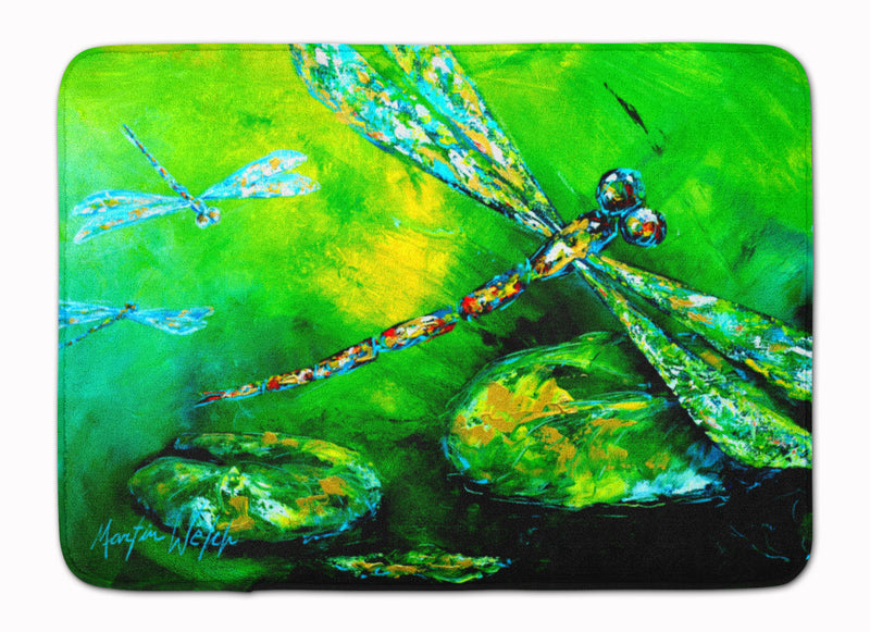 Dragonfly Summer Flies Machine Washable Memory Foam Mat MW1114RUG