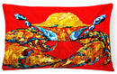 Crab Fat and Sassy Decorative Throw Pillow 12x16 Indoor Outdoor Accent Cushion, Fabric Cover with Insert for Sofa, Bed, Porch & Living Room