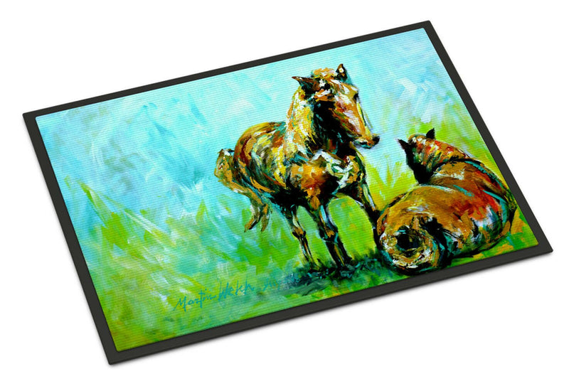 Horse Grazin Indoor or Outdoor Mat 18x27 Doormat