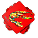 Crawfish Move Over Foam Coasters Set of 4 Cup Coasters for Indoor Outdoor, Tabletop Protection, Anti Slip, Mouse pad Material
