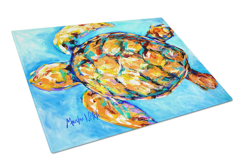 Sand Dance Turtle Glass Cutting Board Large