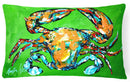 Wide Load Crab Decorative Throw Pillow 12x16 Indoor Outdoor Accent Cushion, Fabric Cover with Insert for Sofa, Bed, Porch & Living Room