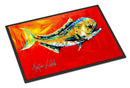 Danny Dolphin Fish Doormat Indoor Outdoor 24H X 36W Front Door Mat Rugs for Entryway, Non Slip Washable Low Pile,
