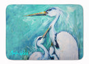 Mother's Love White Crane Memory Foam Kitchen Mat Machine Washable Anti-Fatigue Cushion Comfort Bath or Kitchen Rug