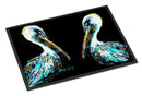 Dressed in Black Pelican Doormat Indoor Outdoor 24H X 36W Front Door Mat Rugs for Entryway, Non Slip Washable Low Pile,