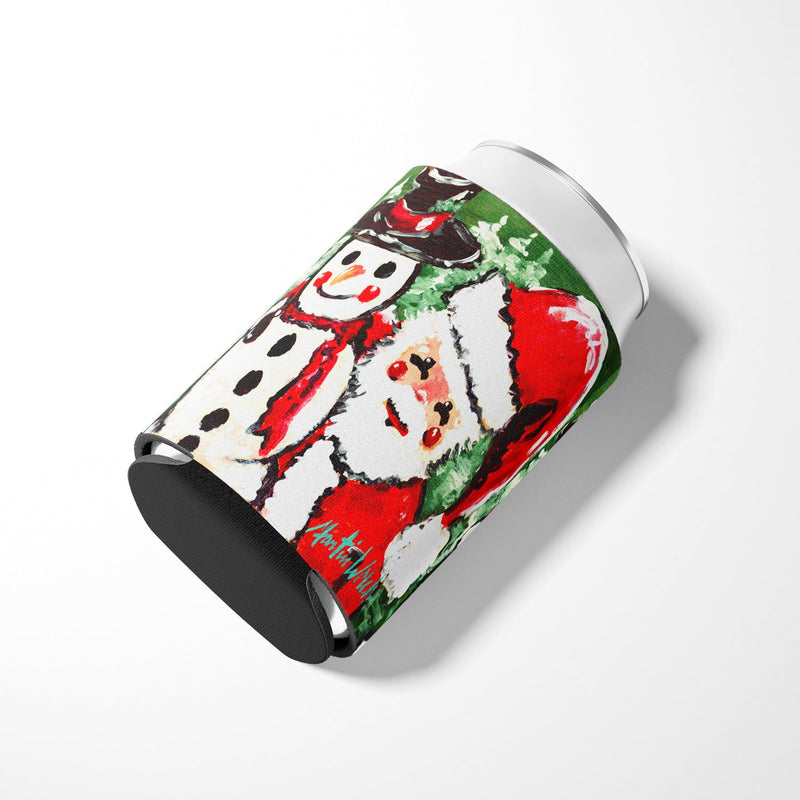 Friends Snowman and Santa Claus Can or Bottle Hugger MW1167CC