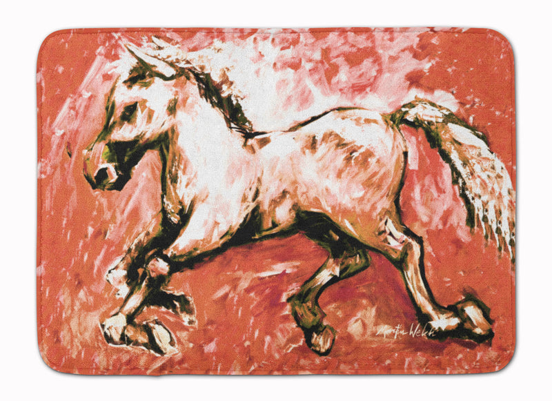 Shadow the Horse in Red Machine Washable Memory Foam Mat MW1170RUG