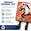 Shadow the Horse in Red Leash or Key Holder Wall Hooks, Coat Rack Wall Mount, for Hanging Keys, Towels, Aprons, Leashes
