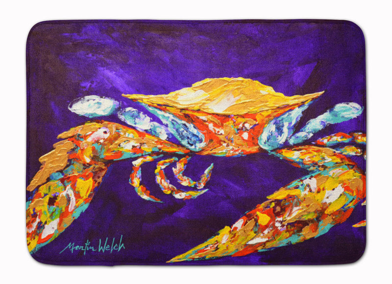 The Right Stuff Crab in Purple Machine Washable Memory Foam Mat MW1172RUG