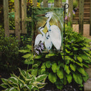 Blessing at Feeding Time Egret Family Garden Flag – Decorative Outdoor Yard Flag MW1186GF