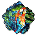 Yo Yo Mama Parrot Foam Coasters Set of 4 Cup Coasters for Indoor Outdoor, Tabletop Protection, Anti Slip, Mouse pad Material