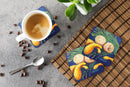 Crooked Neck Squash Foam Coasters Set of 4 Cup Coasters for Indoor Outdoor, Tabletop Protection, Anti Slip, Mouse pad Material