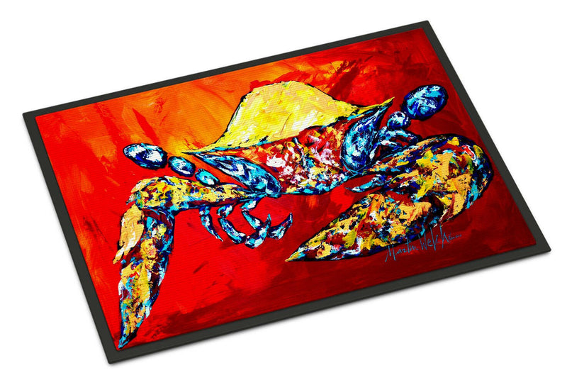 Bring it on Crab in Red Indoor or Outdoor Mat 18x27 MW1208MAT