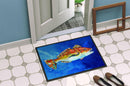 Red Fish White Spin Doormat Indoor Outdoor 24H X 36W Front Door Mat Rugs for Entryway, Non Slip Washable Low Pile,