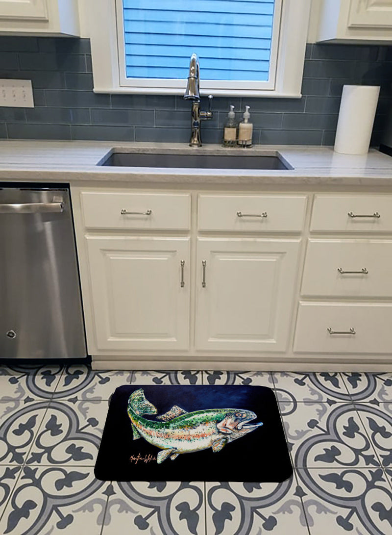 Deep Blue Rainbow Trout Machine Washable Memory Foam Mat MW1213RUG