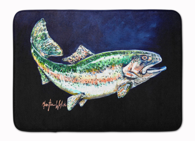 Deep Blue Rainbow Trout Machine Washable Memory Foam Mat MW1213RUG