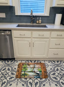 Summer by the Lake White Pelican Memory Foam Kitchen Mat Machine Washable Anti-Fatigue Cushion Comfort Bath or Kitchen Rug