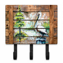 Summer by the Lake White Pelican Leash or Key Holder Wall Hooks, Coat Rack Wall Mount, for Hanging Keys, Towels, Aprons, Leashes