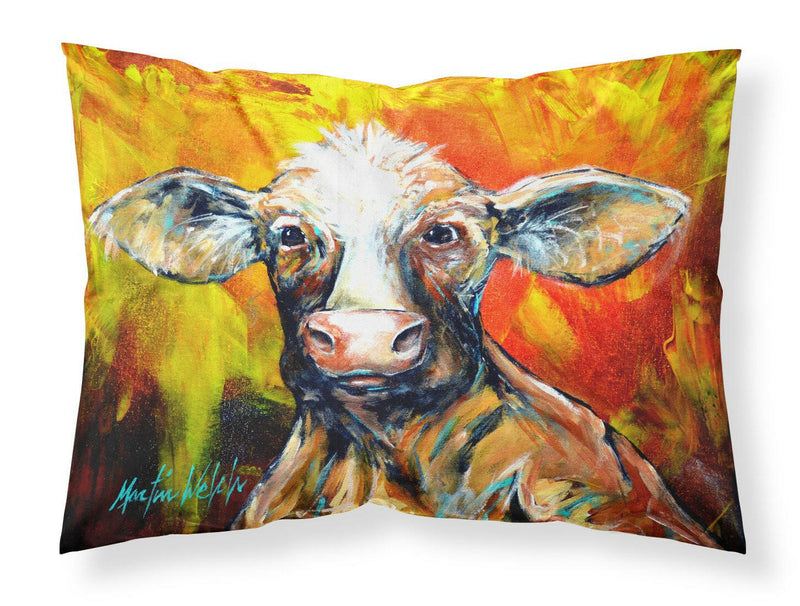 Another Happy Cow Fabric Standard Pillowcase – Artistic Decorative Front, White Back MW1225PILLOWCASE