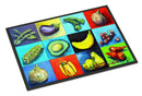 Mixed Fruits and Vegetables Doormat Indoor Outdoor 18H X 27W Front Door Mat Rugs for Entryway, Non Slip Washable
