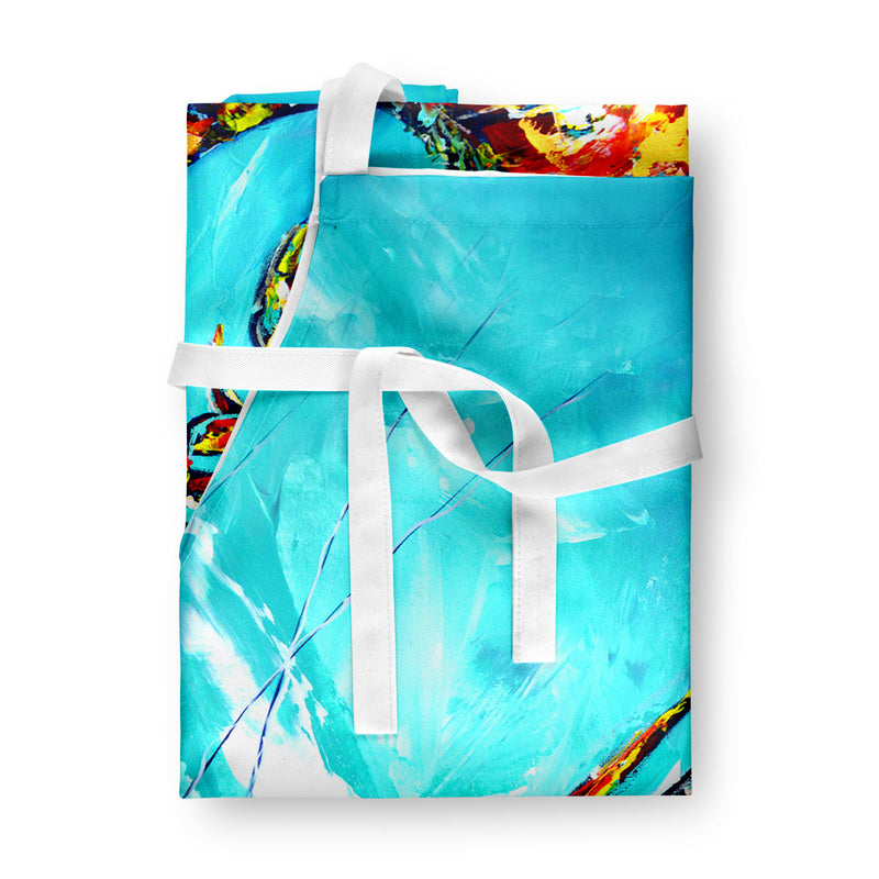 All That Jazz Teal Shrimp Apron – Artist-Designed Kitchen, BBQ & Craft Apron MW1242APRON