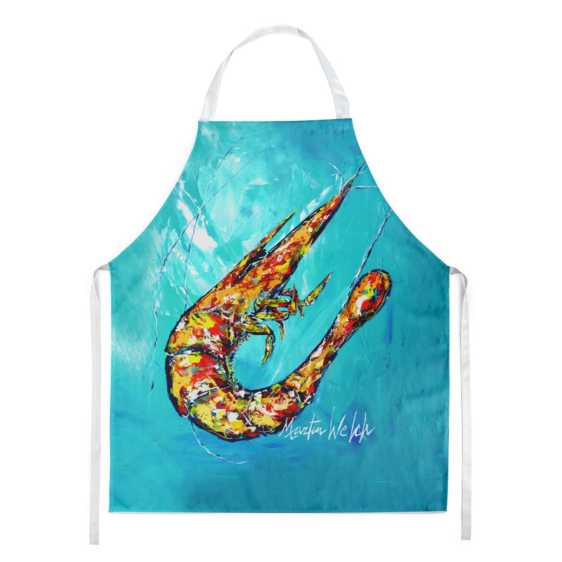 All That Jazz Teal Shrimp Apron – Artist-Designed Kitchen, BBQ & Craft Apron MW1242APRON