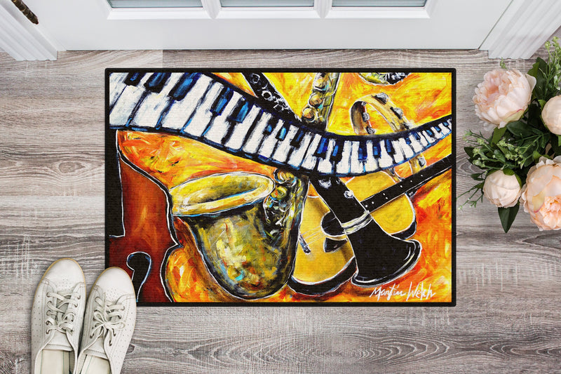 All That Jazz Doormat - 24x36 Decorative Floor Mat – Indoor/Outdoor Rug with Artistic Flair MW1267JMAT