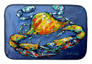 Blue Gray Kinda Day Crab Dish Drying Mat – Absorbent, Artistic Kitchen Essentials MW1269DDM