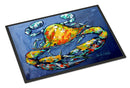 Blue Gray Kinda Day Crab Doormat - 24x36 Decorative Floor Mat – Indoor/Outdoor Rug with Artistic Flair MW1269JMAT
