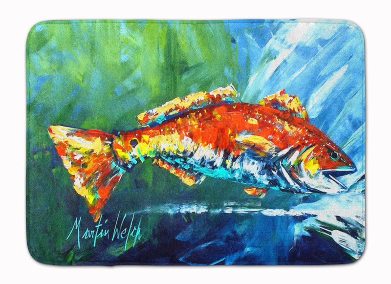 Break Through Red Fish Machine Washable Memory Foam Mat MW1270RUG