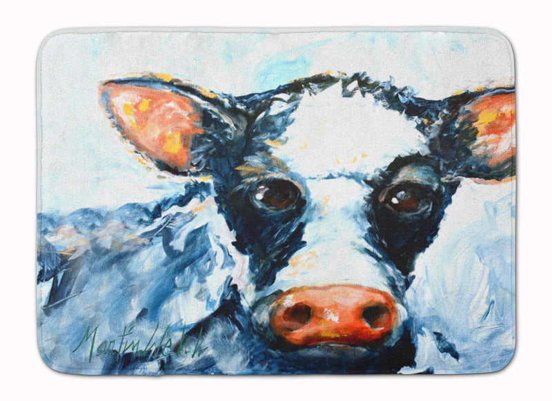 Cow Lick Black and White Cow Machine Washable Memory Foam Mat MW1273RUG