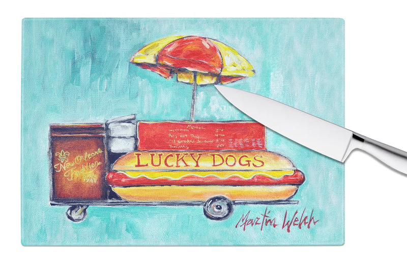 Lucky Dog for Me Glass Cutting Boards – Durable, Decorative Kitchen Art Large MW1279LCB