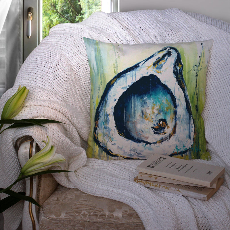 Blue Rock Oyster Throw Pillow - 14x14 Decorative Pillow – Art for Your Home & Patio MW1308PW1414
